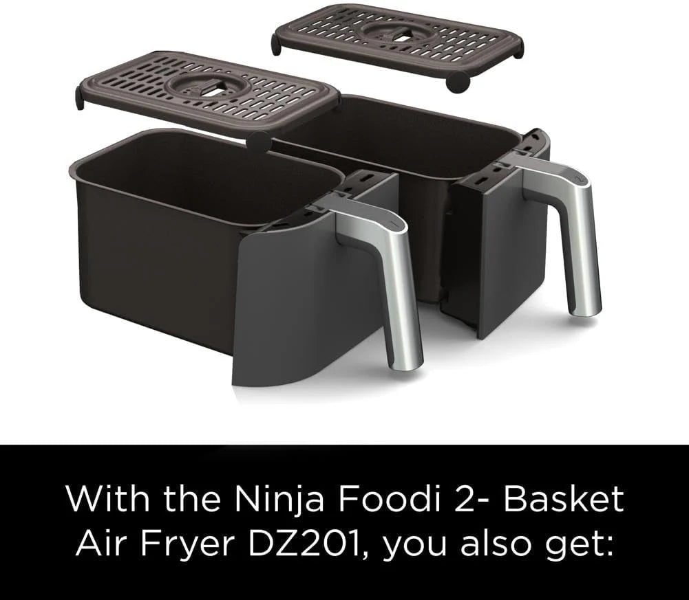 Ninja Foodi 6-in-1 FlexBasket Air Fryer with 7-Quart MegaZone and Basket Divider
