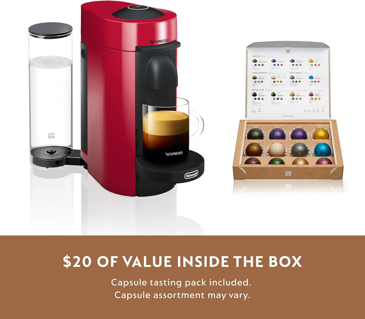 Nespresso Vertuo Plus Coffee and Espresso Maker by De'Longhi, Grey