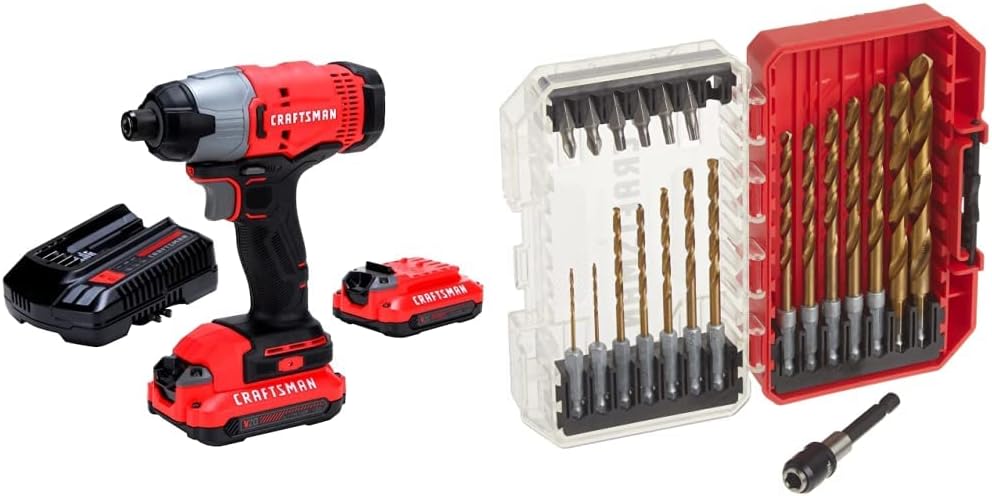 20V MAX Impact Driver Kit, 1/4 Inch, 2,800 RPM, LED Work light, Battery and Charger Included (CMCF800C1)