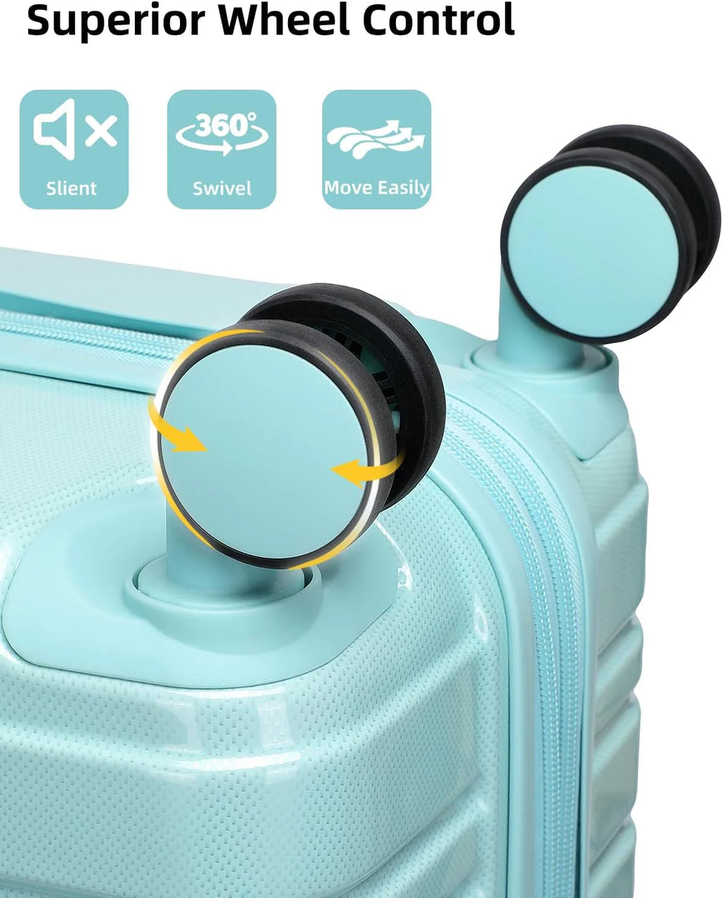 6-piece luggage set, expandable hardshell suitcase set with spinner wheels, lightweight rolling luggage set