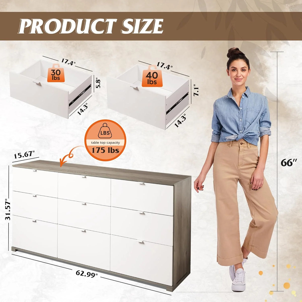 9 Drawer Led Dresser for Bedroom, 58.35'' Wide Wood Dresser Storage Organizer with Power Outlets for 65'' TV, Dressers with Open Shelves