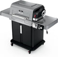 Ninja FlexFlame, Grill and Smoker, Electric and Propane Grill, Roaster, BBQ Grill, 5-in-1 Cooking System, 3 Burner, Digital Control, Outdoor Cooking, Griddle, Pizza Maker, Stainless Steel, PG301