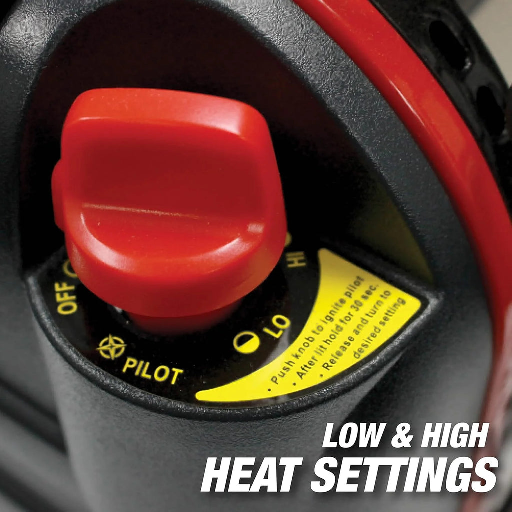 Portable Propane Radiant Heater, 4,000-9,000 BTU, for campers, workshops, patios, and more