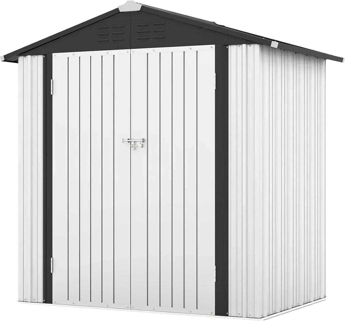 Patiowell 5x3 FT Outdoor Storage Shed Tool Shed with Sloping Roof and Lockable Door Metal Shed