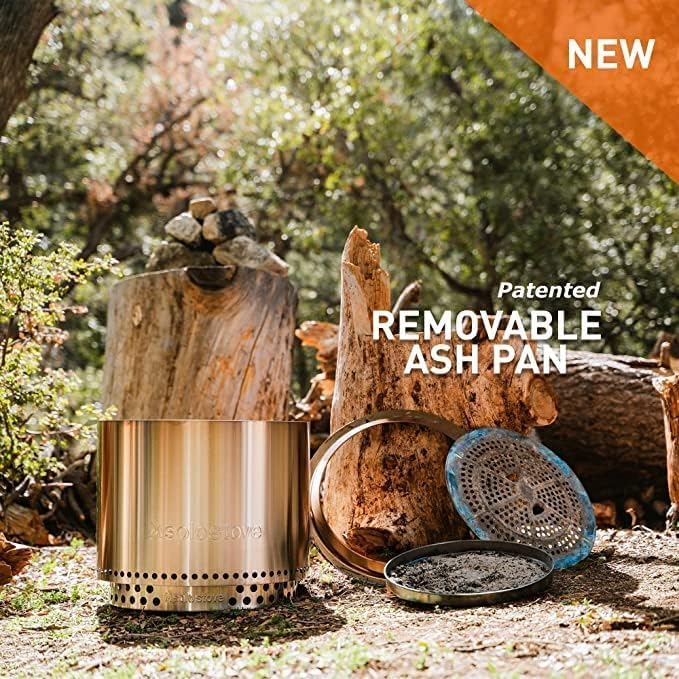 Solo Stove Bonfire 2.0 with Stand, 19.5 Inch Smokeless Fire Pit with Removable Ash Pan - Portable Outdoor Fire Pit - Stainless Steel Wood Burning Fireplace, Ideal for 4-6 People, 21.75 lbs