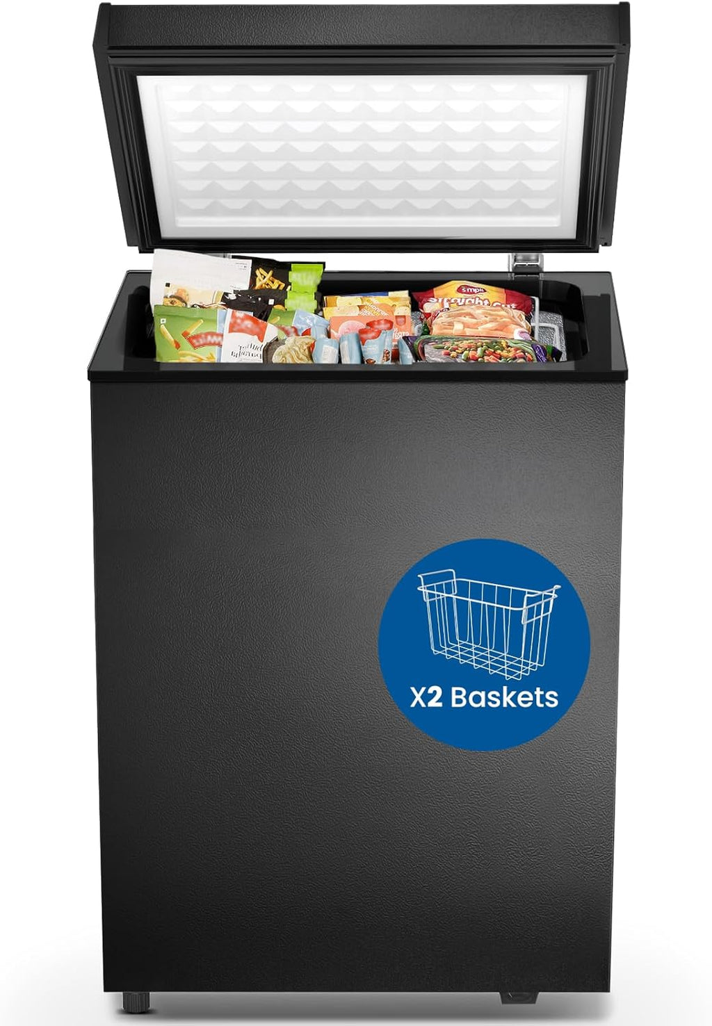 Chest Freezer 3.5 Cubic Feet Compact Freezer Free Standing Top open Door Deep Freezer