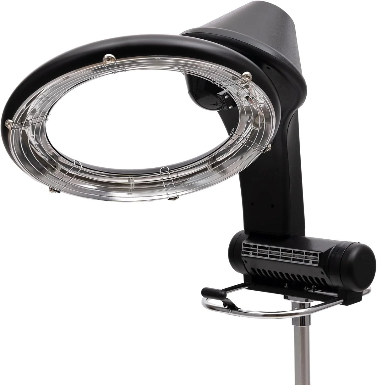Hair Dryer, 1200W Hair Salon Color Processor Dryer with Infrared Technology, 6 Modes, 360 Efficient Heating, Adjustable Height, Rolling Base for Salon & Home Use, Quiet Care, Black