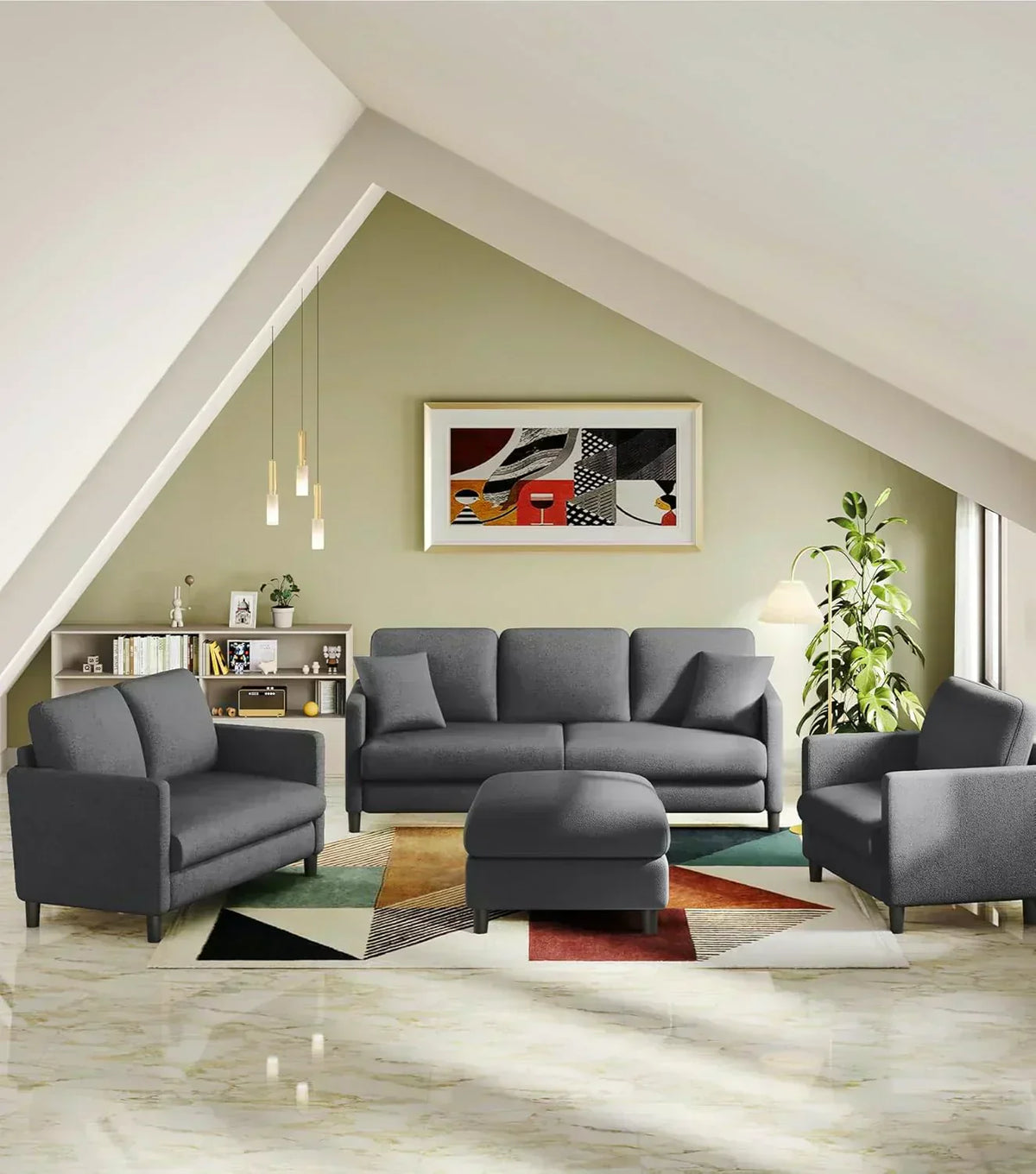 Loveseat Sofa 51 Love Seat Comfy Corduroy Small Loveseat Tool-Free Setup Couch