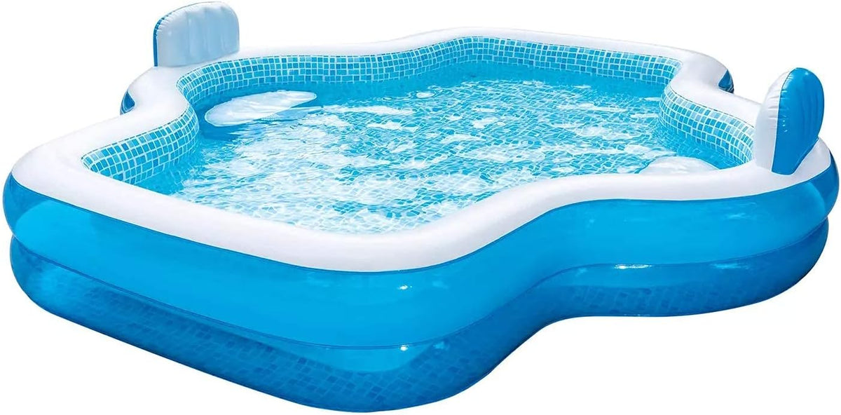 Member's Mark Elegant Family Pool 10 Feet Long 2 Inflatable Seats with Backrests