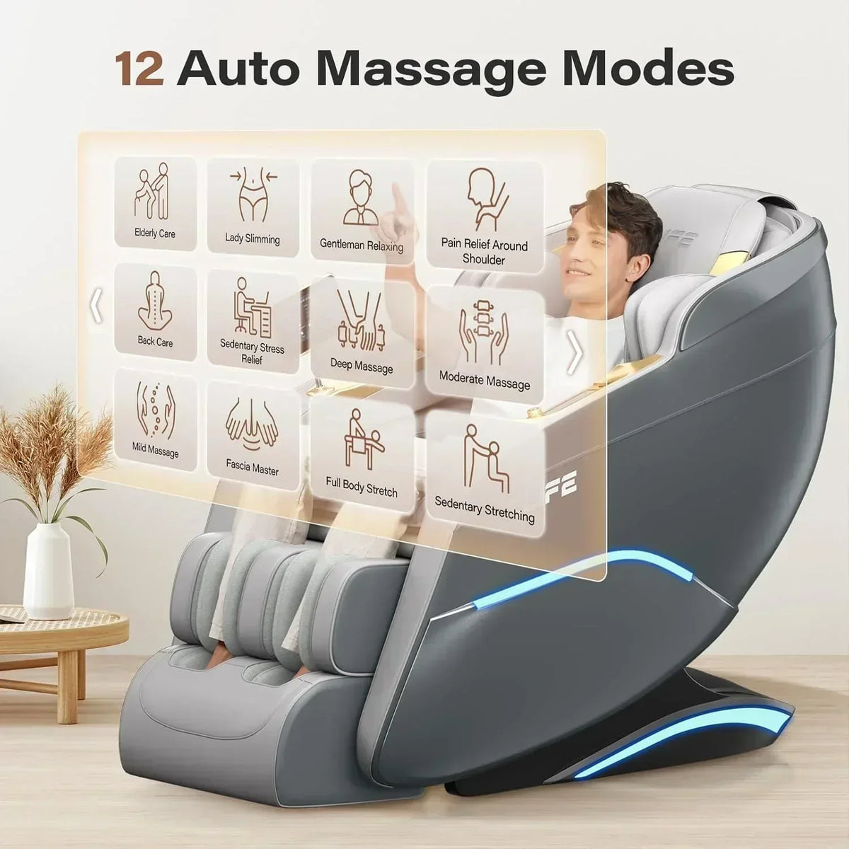 Full Body Massage Chair 160?? Zero Gravity Recliner with Body Scan Shiatsu Massage Chair