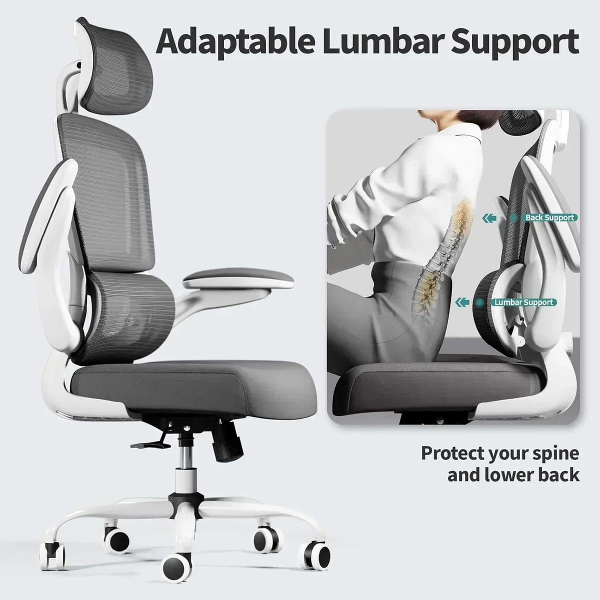 Office Chair Ergonomic Desk Chair 330 lbs Home Mesh Desk Chair Comfortable Gaming Chair