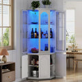 Corner wine cabinet with LED lights tall modern wine cabinet home bar wine storage cabinet