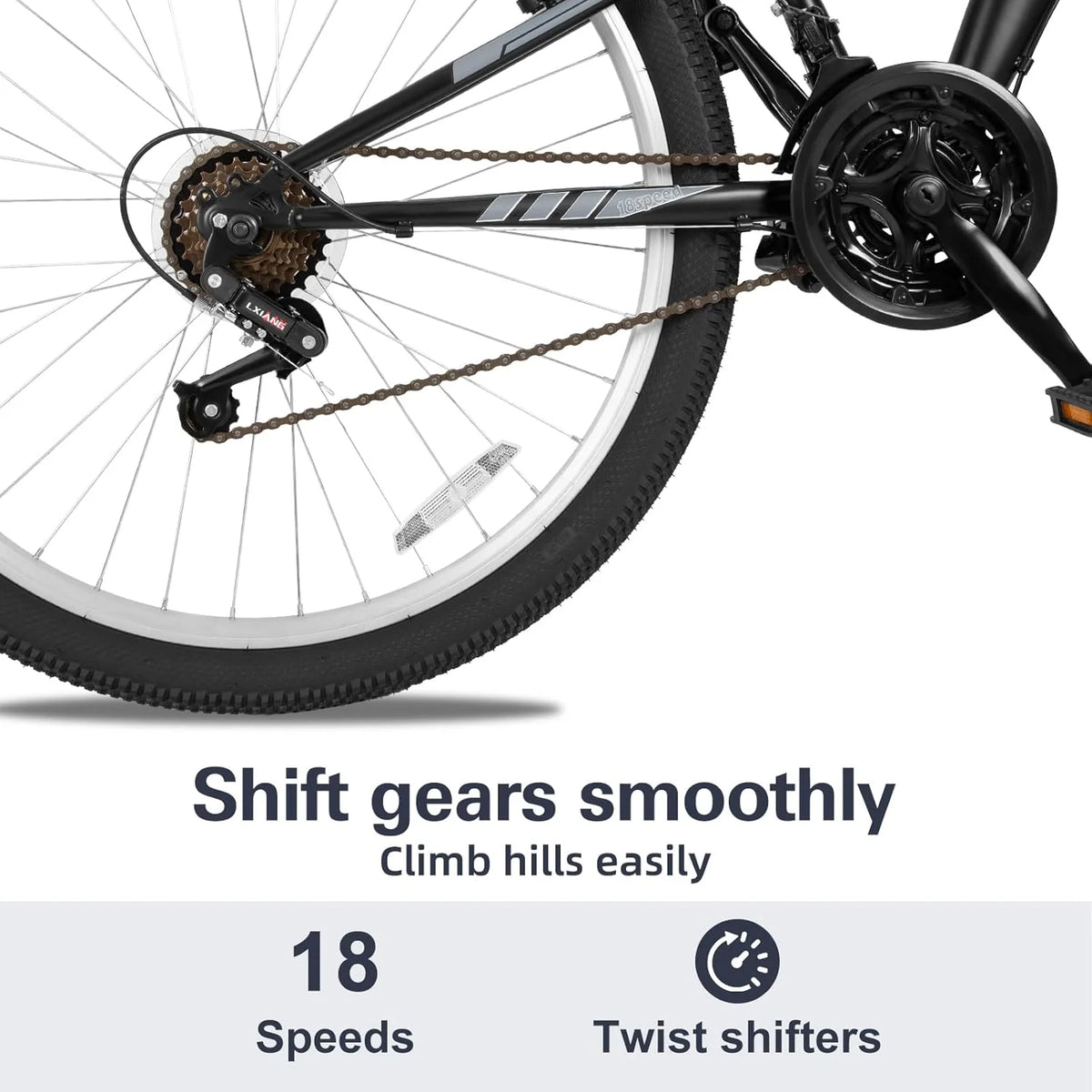 WEIZE Mountain Bike, 26 27.5 inch Outdoor Hybrid Bikes,18-Speed/High-Carbon Steel/Dual Full Suspension, Adjustable Ergonomic Seat for Men Women Adult, MTB Bicycle with Suspension Fork,Sleek Colors