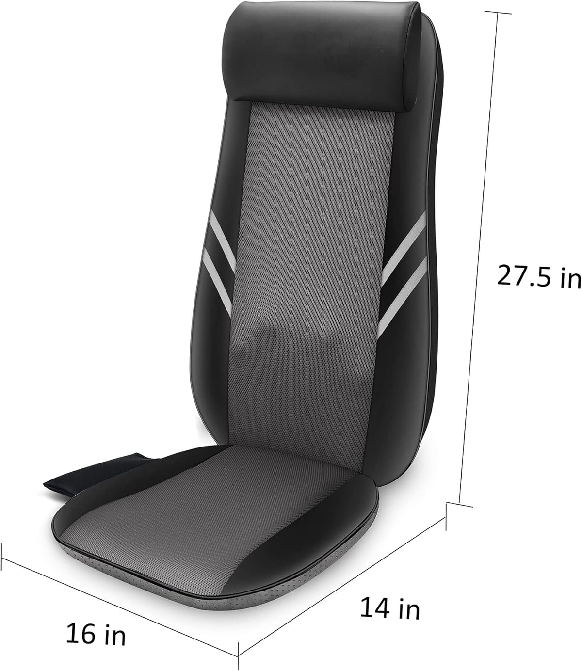 Snailax Shiatsu Massage Cushion with Heat Massage Chair Pad Kneading Back Massager for Home