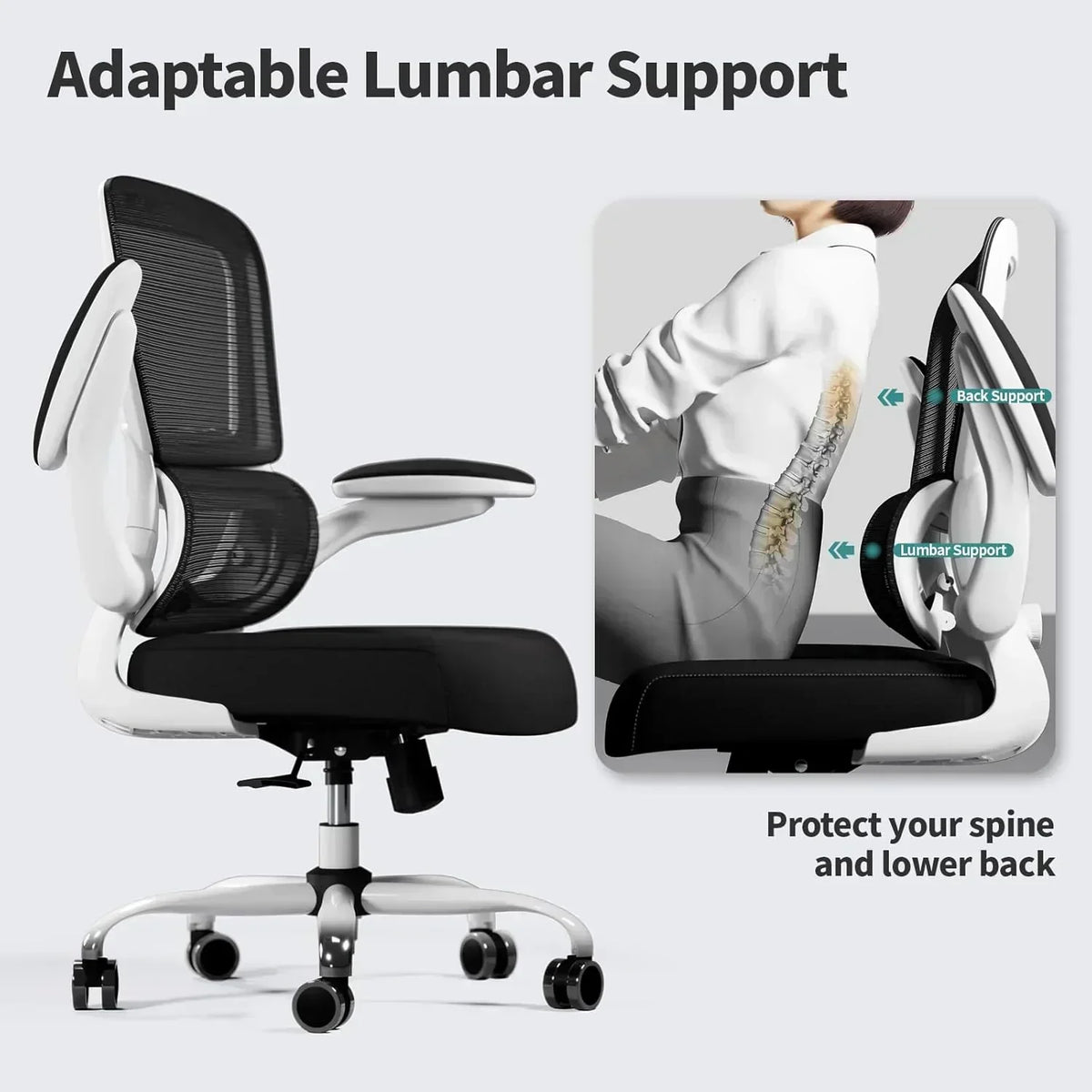 TRALT Office Chair Ergonomic Desk Chair 330 lbs Home Mesh Gaming Chair with Wheels