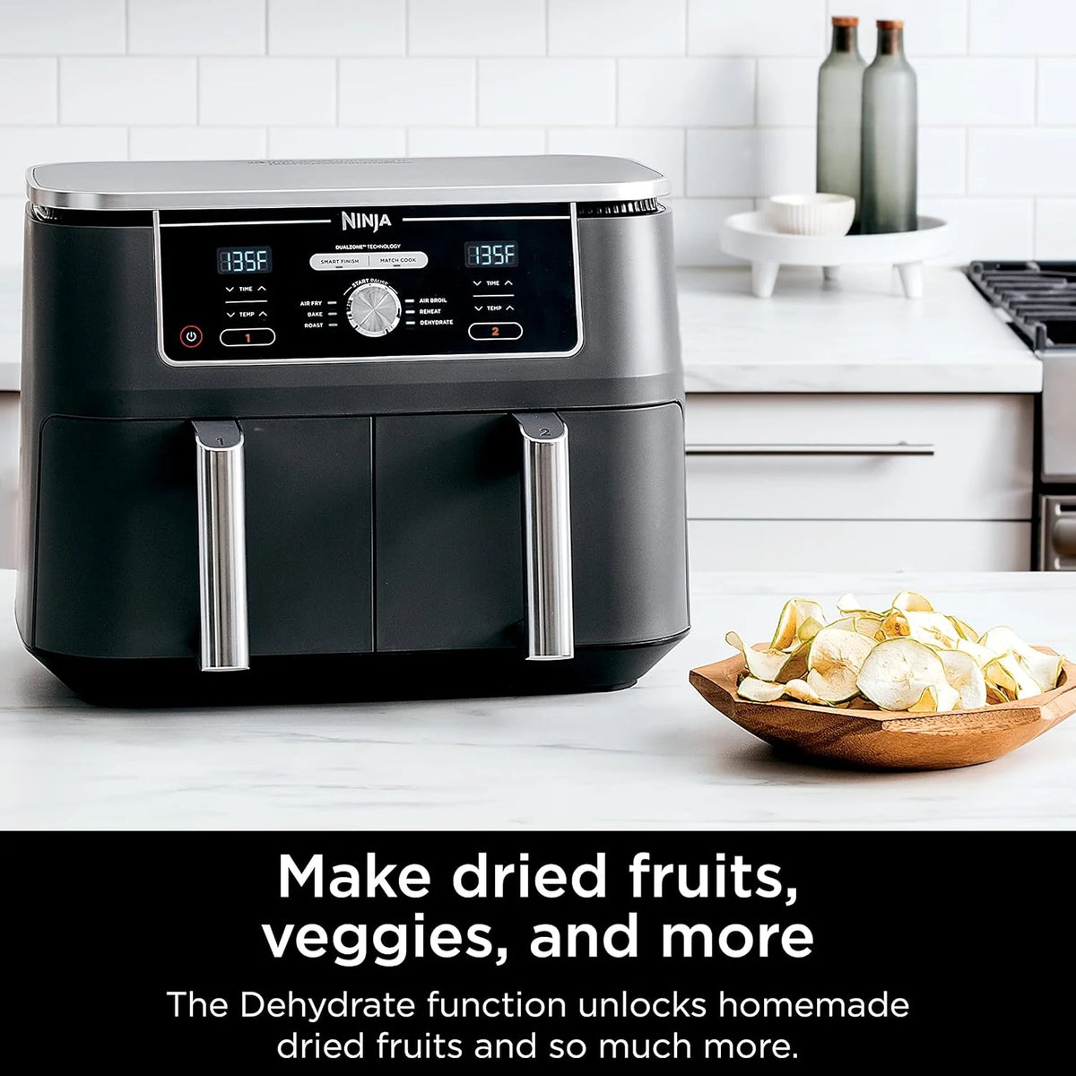 Ninja Foodi 6-in-1 FlexBasket Air Fryer with 7-Quart MegaZone and Basket Divider