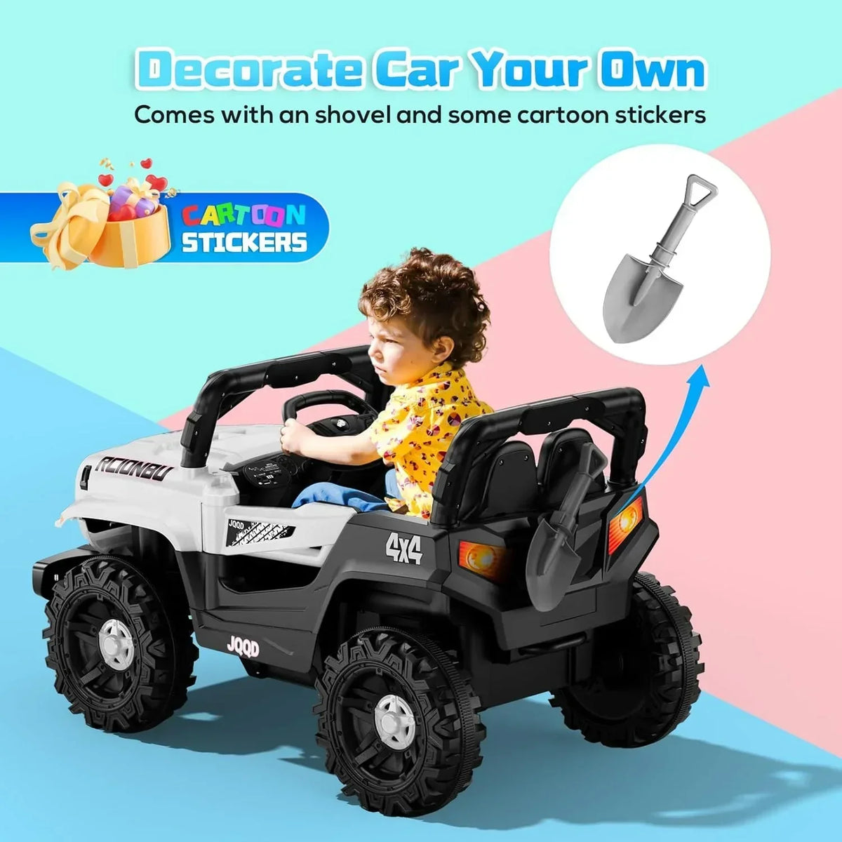SEALIGHT 12V Children's Driving Truck Model 380 Watt Motor Emergency Braking Function