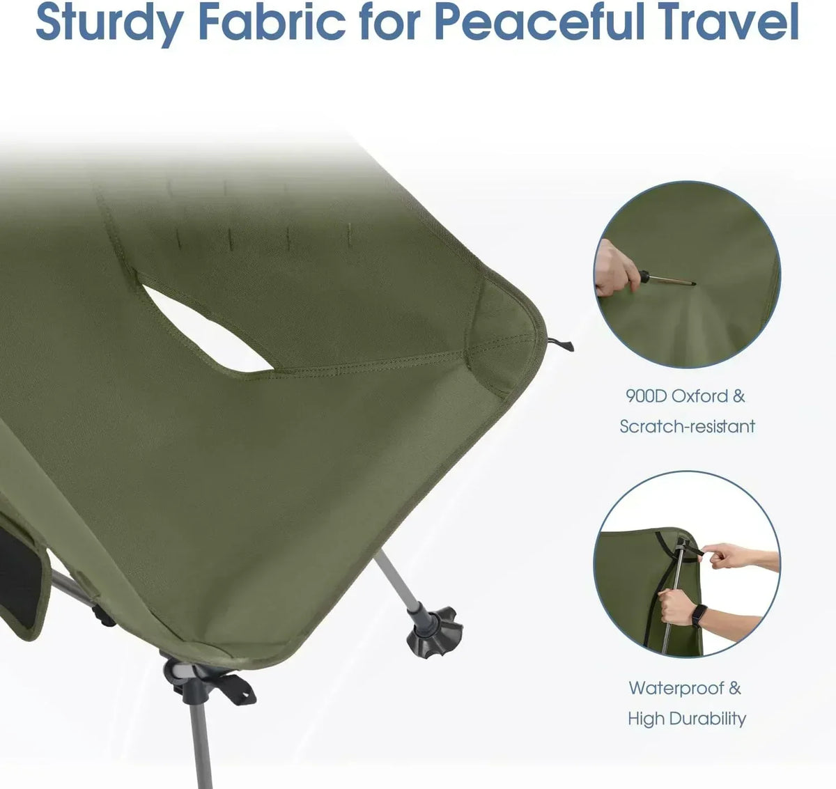 Portable Camping Chair Plus Folding Chair for Backpacking and Hiking