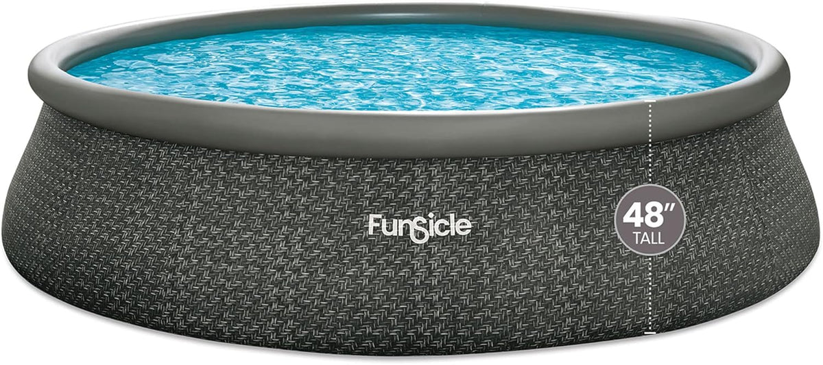 Funsicle 12 Foot by 36 Inch Quickset Round Inflatable Ring Top Outdoor Swimming Pool Set