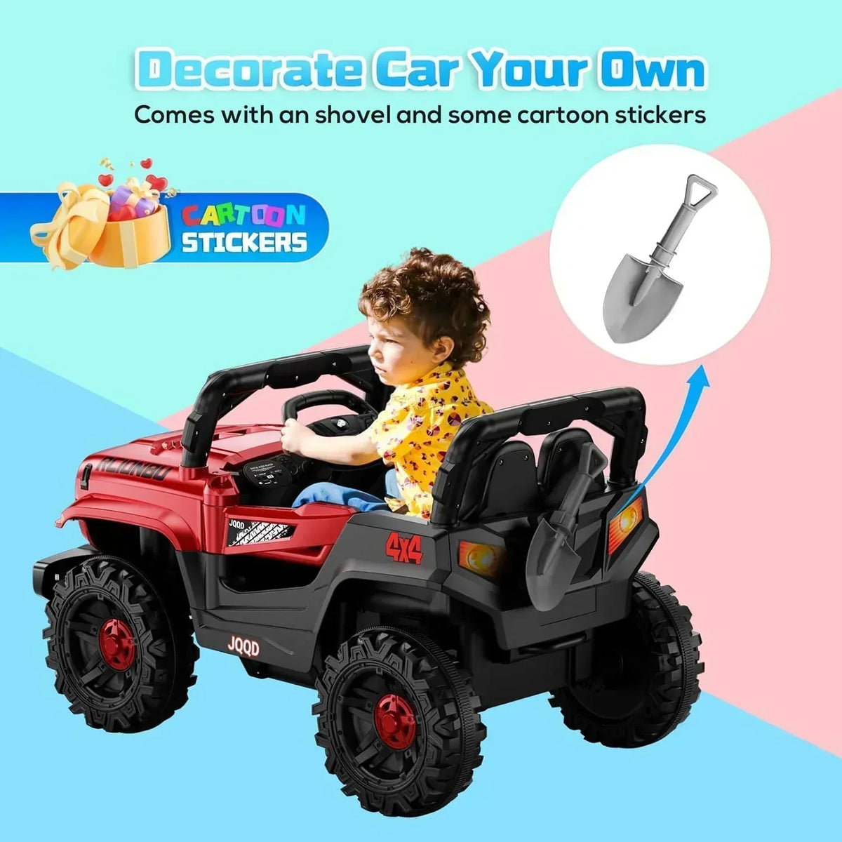 SEALIGHT 12V Children's Driving Truck Model 380 Watt Motor Emergency Braking Function