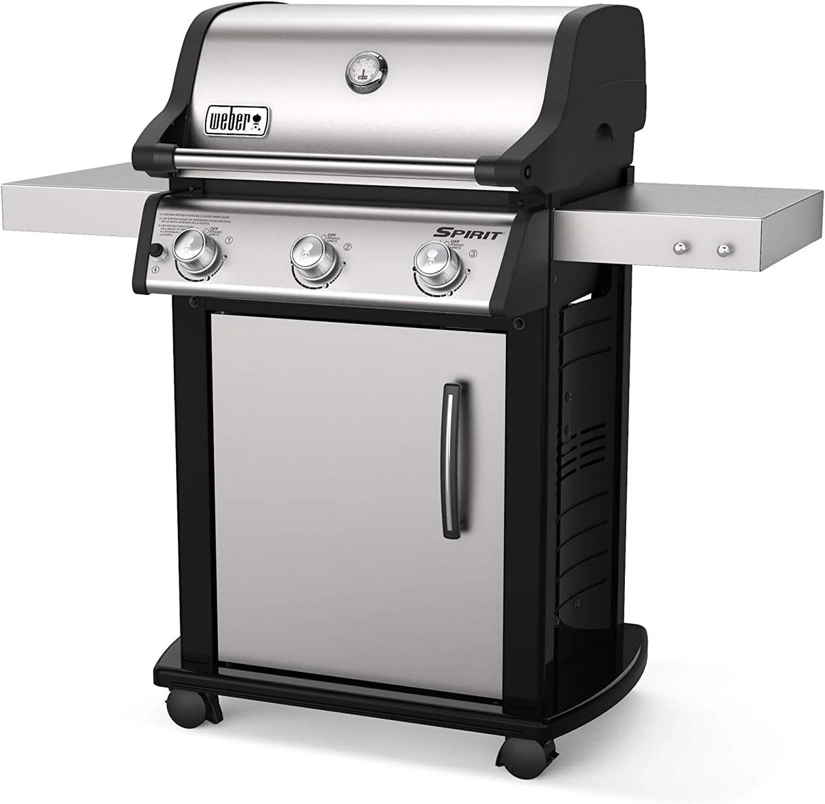 Weber Spirit E-325 Liquid Propane Gas Grill for Outdoor Cooking and BBQ, 3 Burners