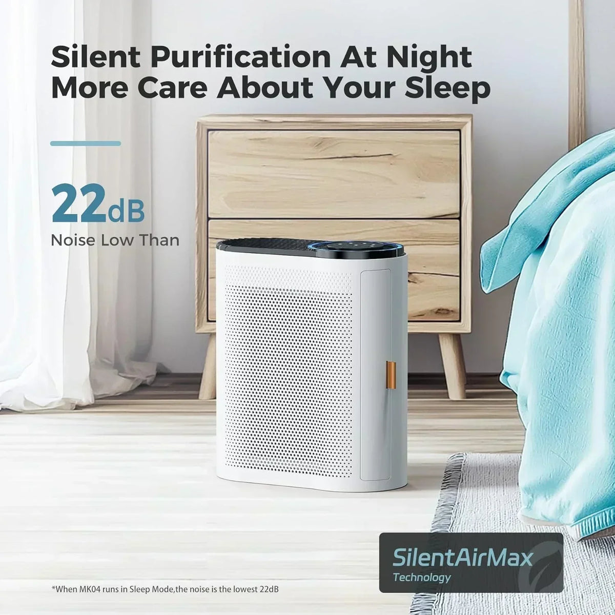 Home air purifier equipped with air quality sensor