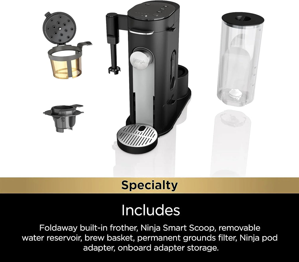 Ninja | Coffee Maker | Single Serve |Brew with Coffee Pods & Grounds| Compatible with K-Cup Coffee Pods | 4 Brew Styles, up to 24oz Cup Sizes & 56oz Removable Reservoir | Black | PB051