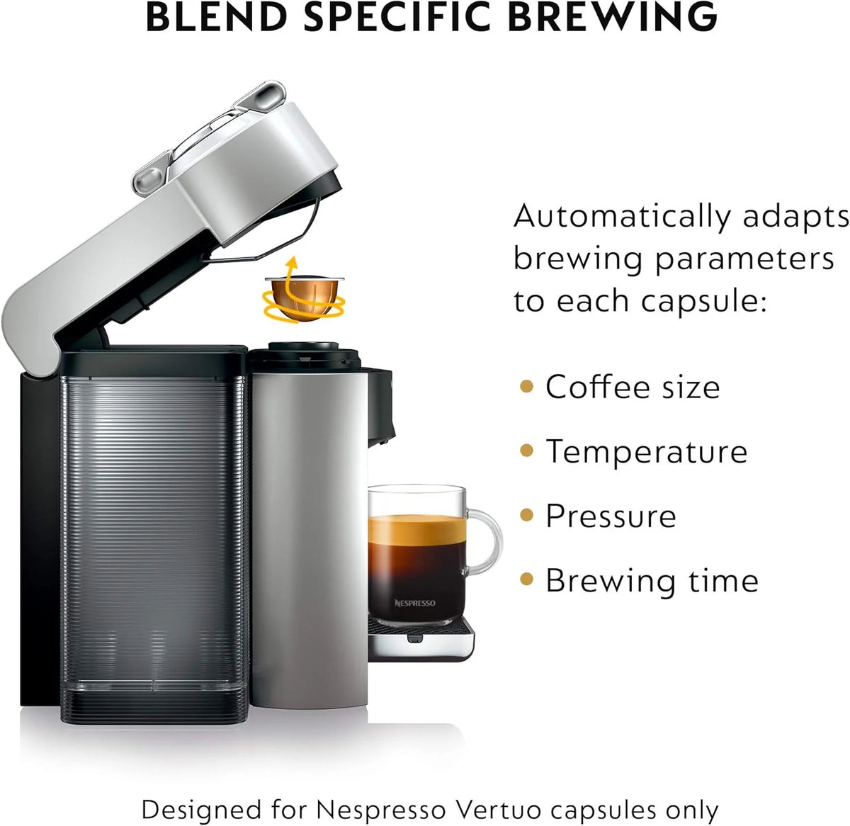 Nespresso De'Longhi Vertuo Coffee and Espresso Machine