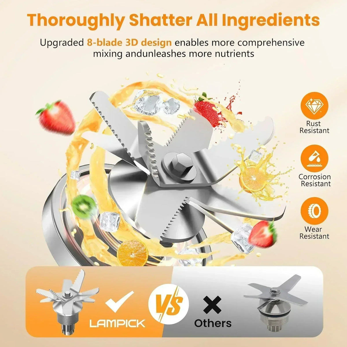 KitchenAid Blender 2000W Professional-Grade High-Speed Countertop Blender with 68oz Blending Jar