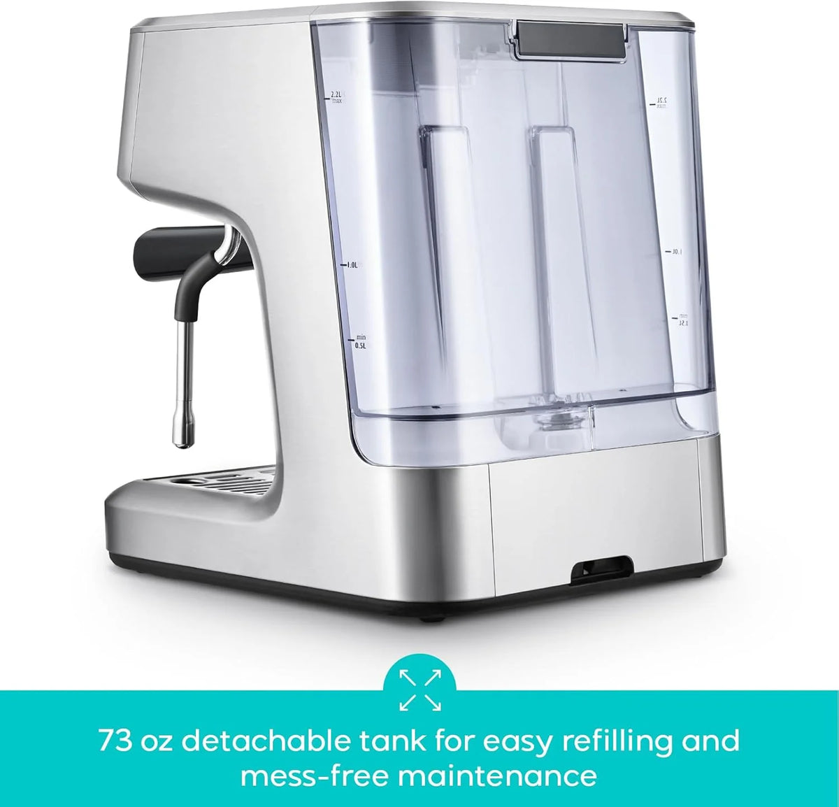 CASABREWS Ultra Espresso Machine with LCD Display, Espresso Maker with Powerful Milk Frother