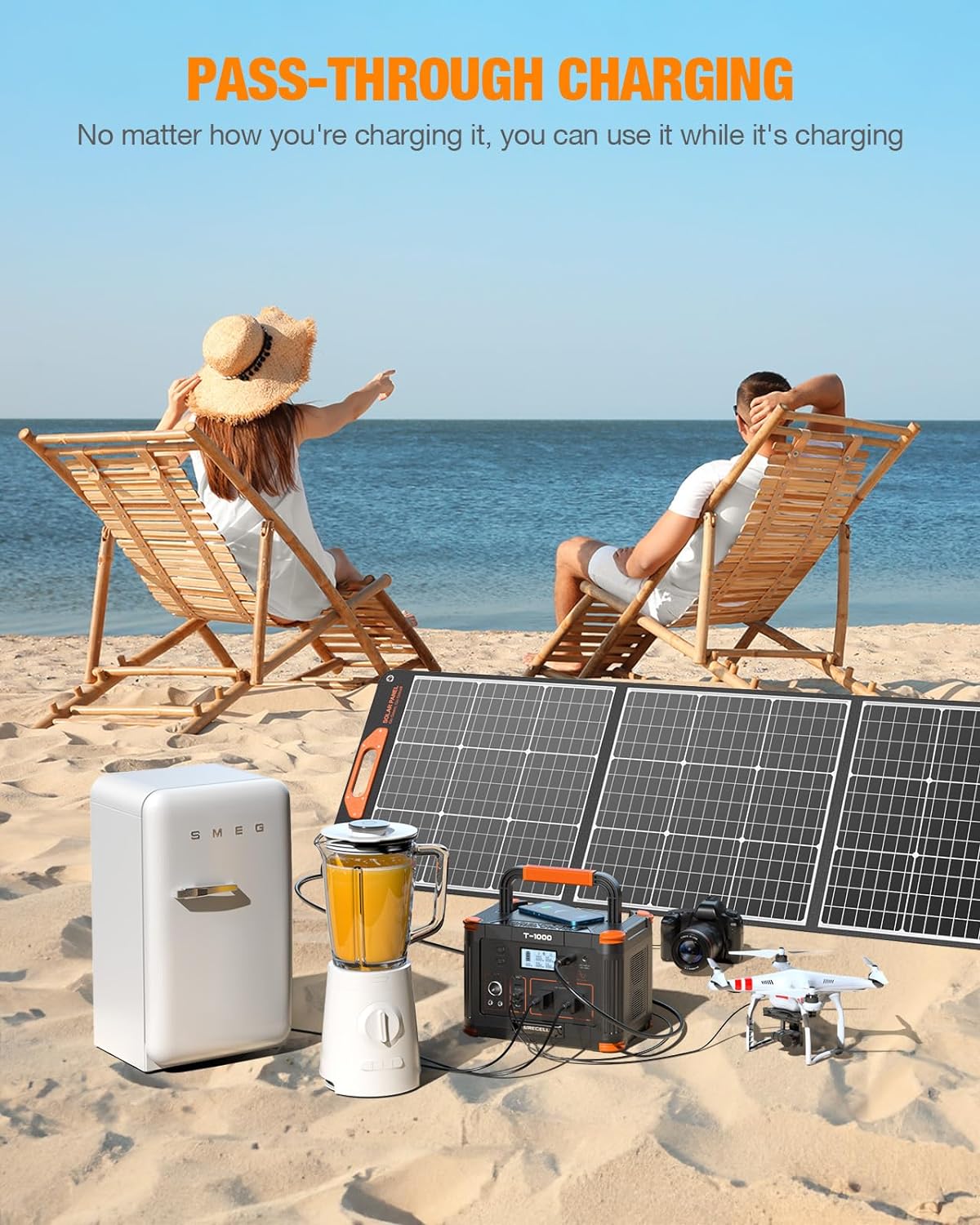Portable Power Station 300W (Peak 600W) 230.88Wh Solar Generator 60W USB-C PD Output