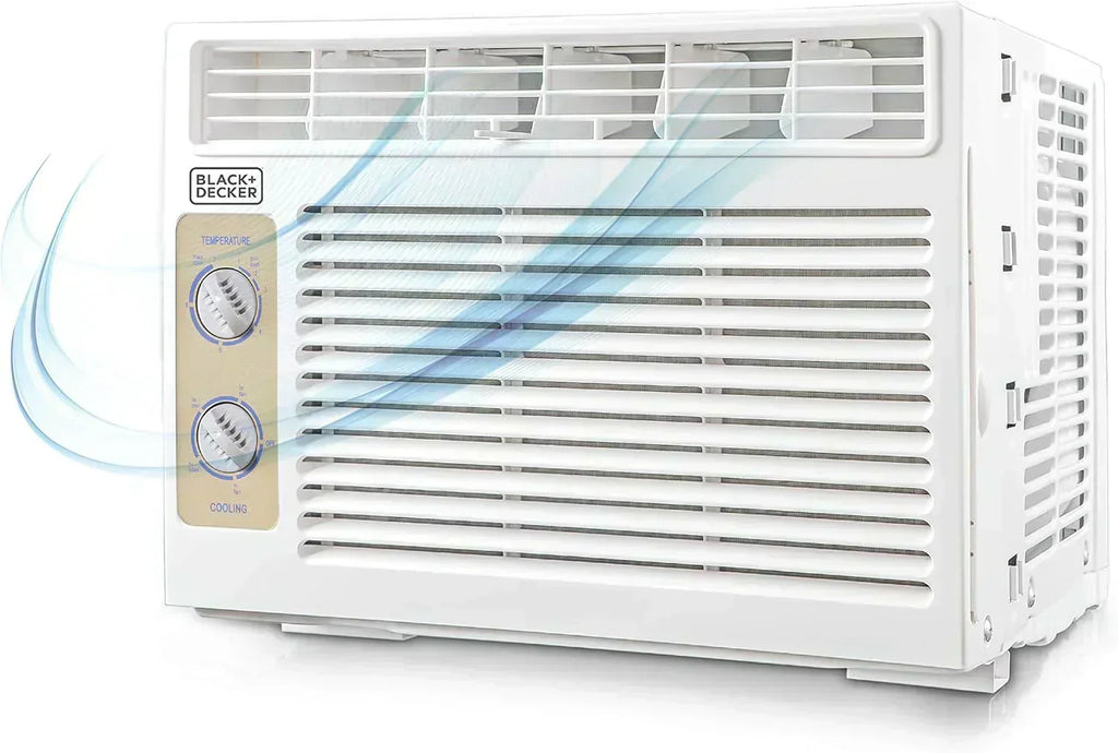 BLACK+DECKER Window Air Conditioner 5000 BTU Cools Up to 150 Square Feet AC Mechanical Controls