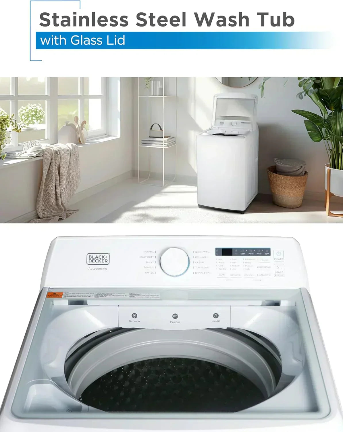 Portable Washer 6.6 lb. Capacity Washing Machine for Homes & Apartments 5 Wash Cycles