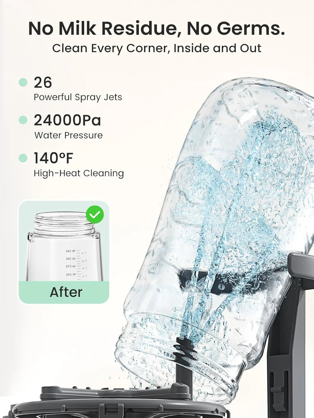 Bottle Washer Pro | All-in-One Bottle Washer and Sterilizer and Dryer | Baby Bottle Washer for Bottles, Pump Parts & Baby Essentials