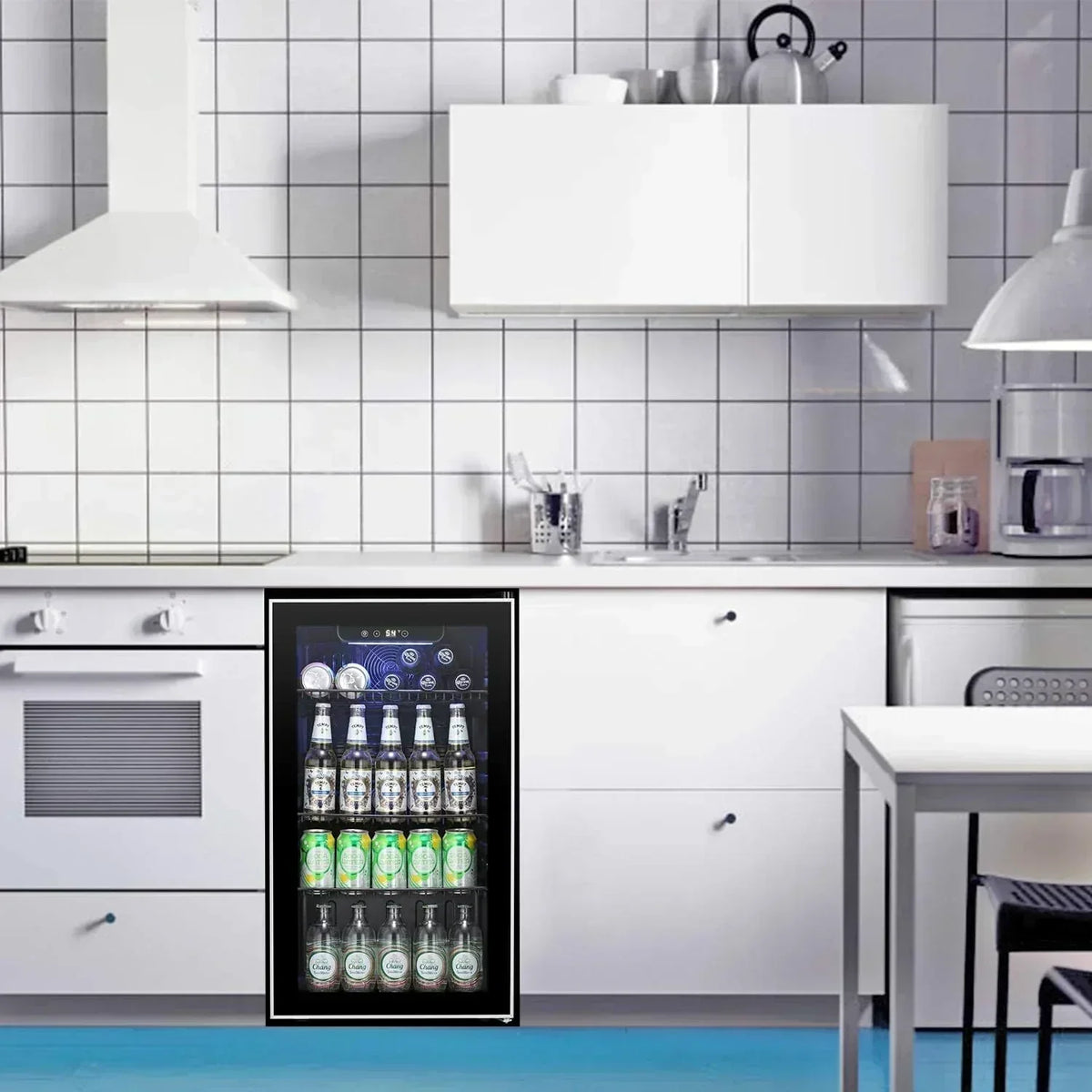 Antarctic Star Beverage Refrigerator Cooler 68 Can Mini Fridge with Glass Door for Beer Drinks Wine