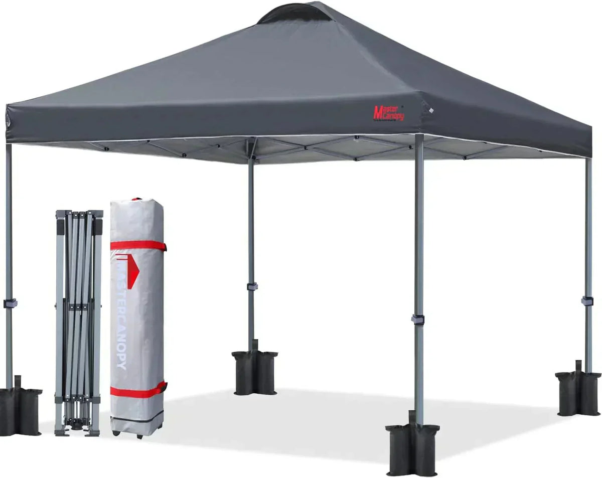Durable Pop-up Canopy Tent with Roller Bag (10x10 Black)
