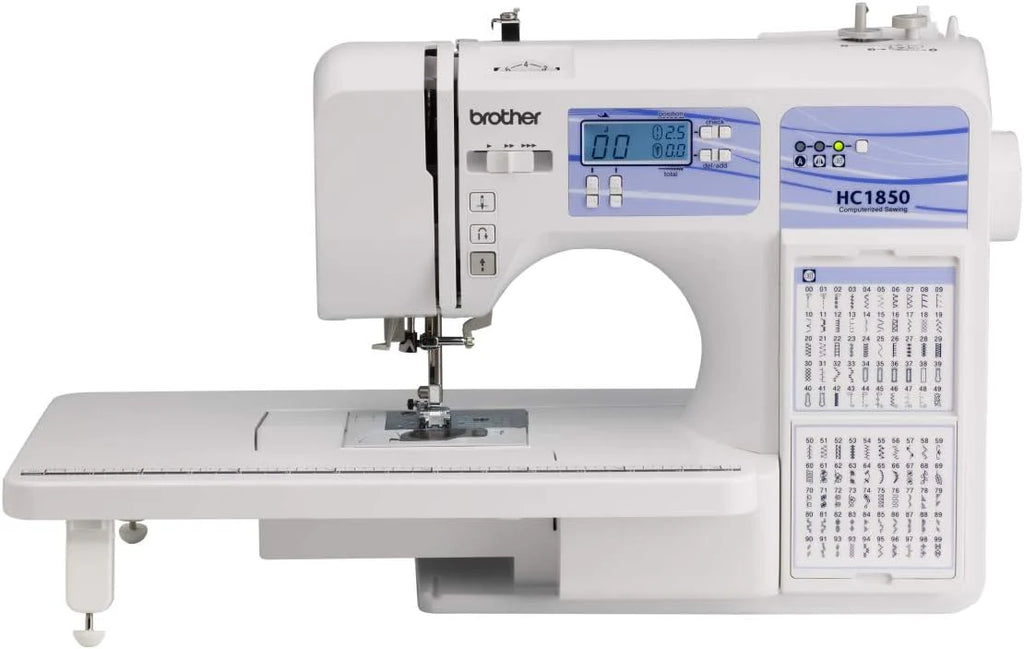 Brother HC1850 sewing and quilting machine, 185 built-in stitches, LCD display