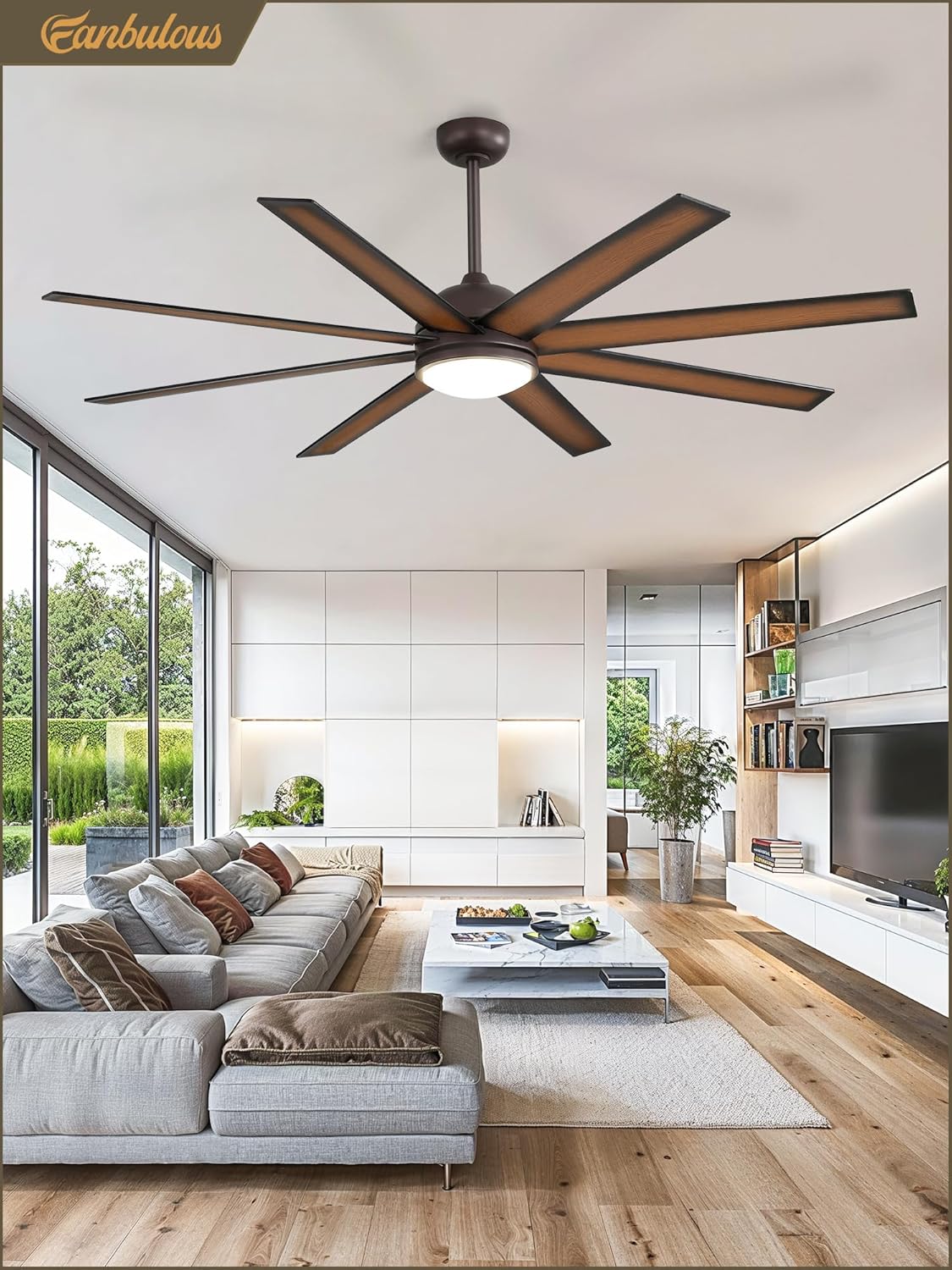 Ceiling Fan Indoor/Outdoor 8 Blades 65 inches