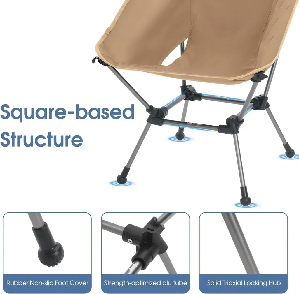 Portable Camping Chair Plus Folding Chair for Backpacking and Hiking