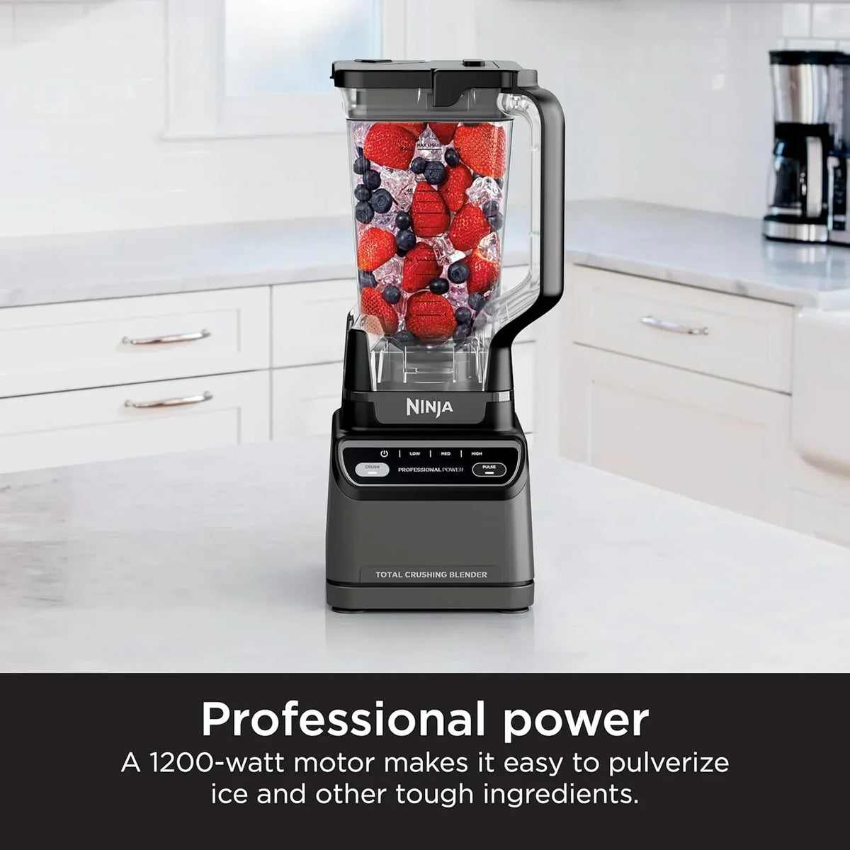 Ninja BL660 Professional Compact Smoothie and Food Processor Blender 1100W 3 Functions