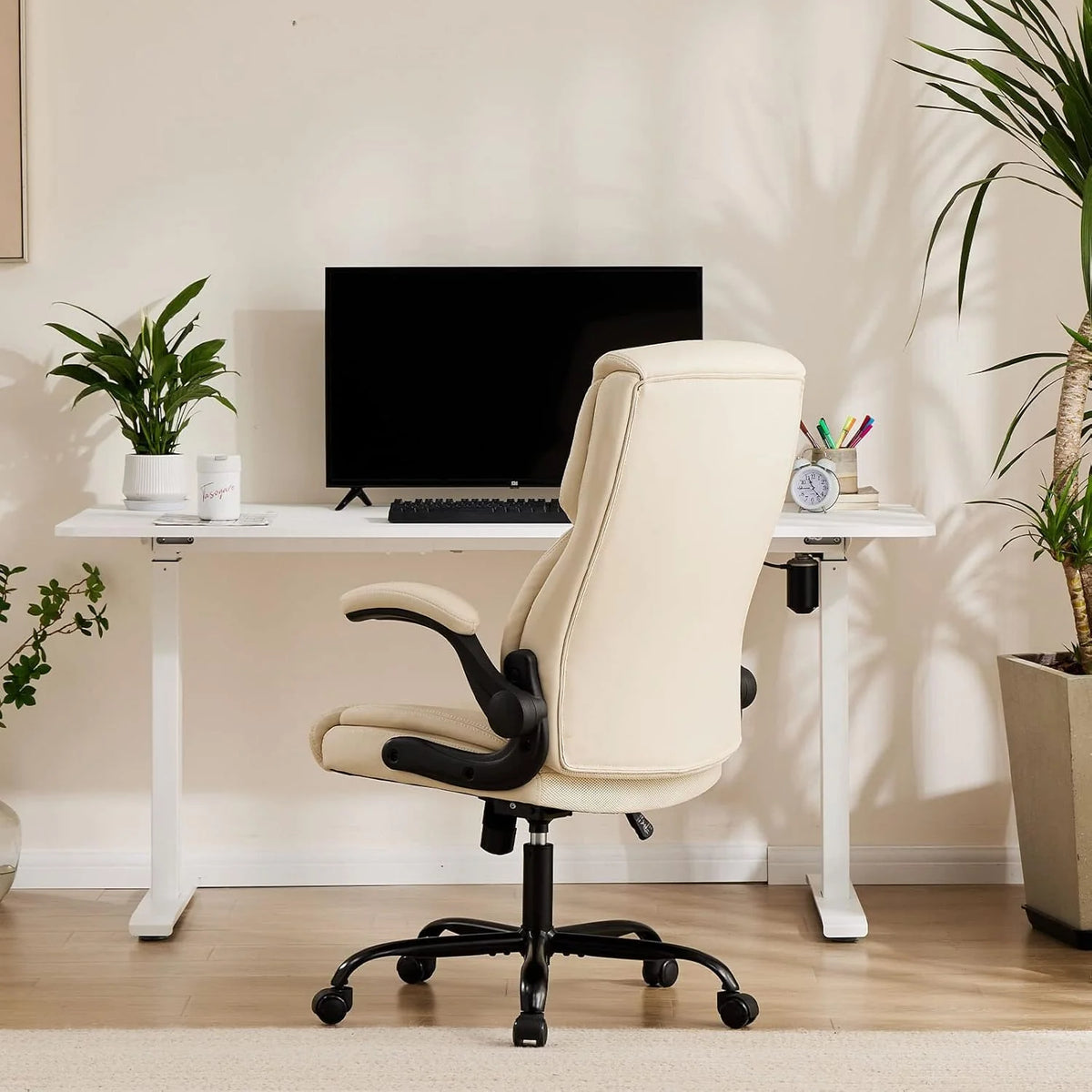 Ergonomic Office Chair Heavy Duty Work Desk Chair Adjustable Swivel Rolling Chair with Wheels