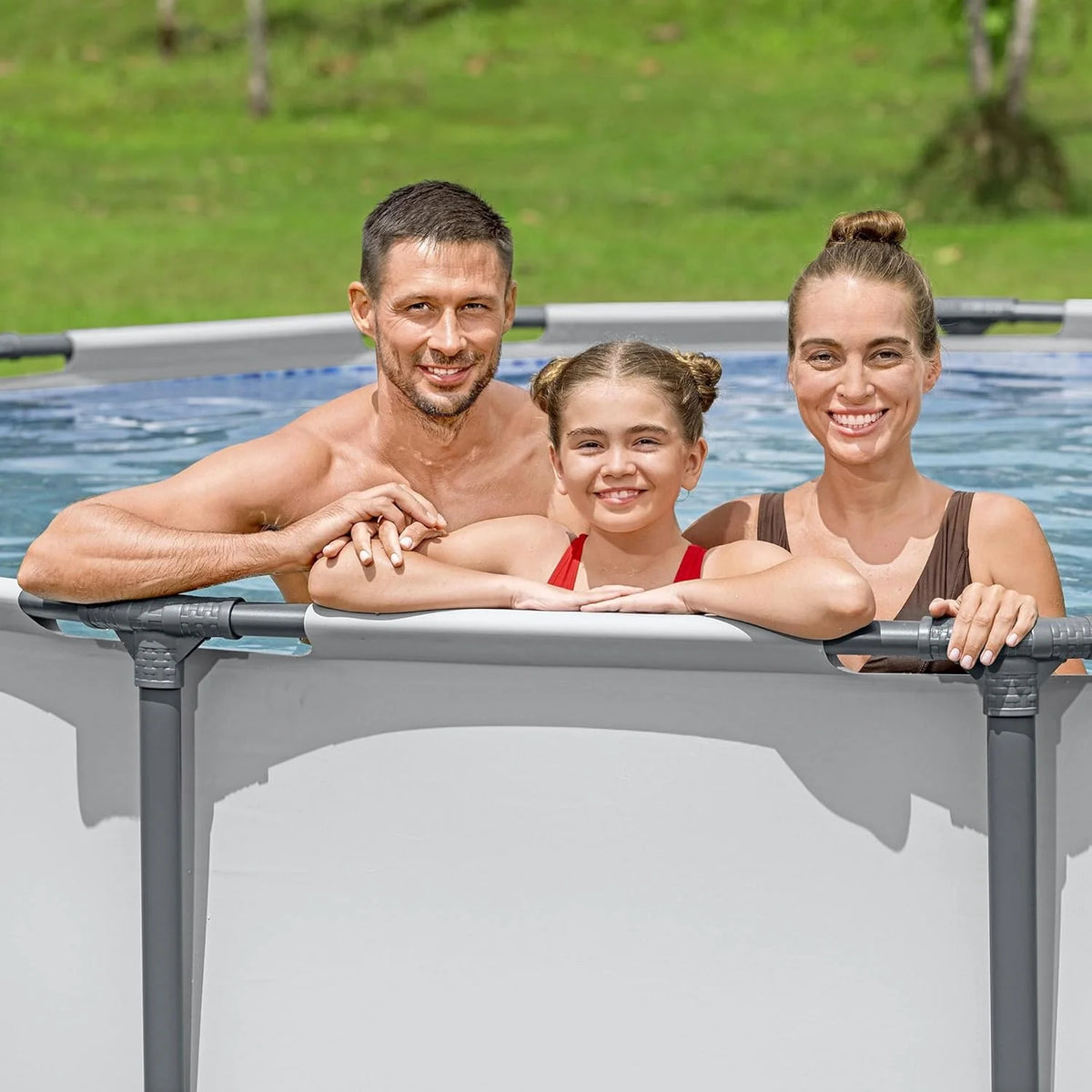 Steel Pro MAX 10 Foot x 30 Inch Round Metal Frame Above Ground Outdoor Backyard Swimming Pool Set with 330 GPH Filter Pump