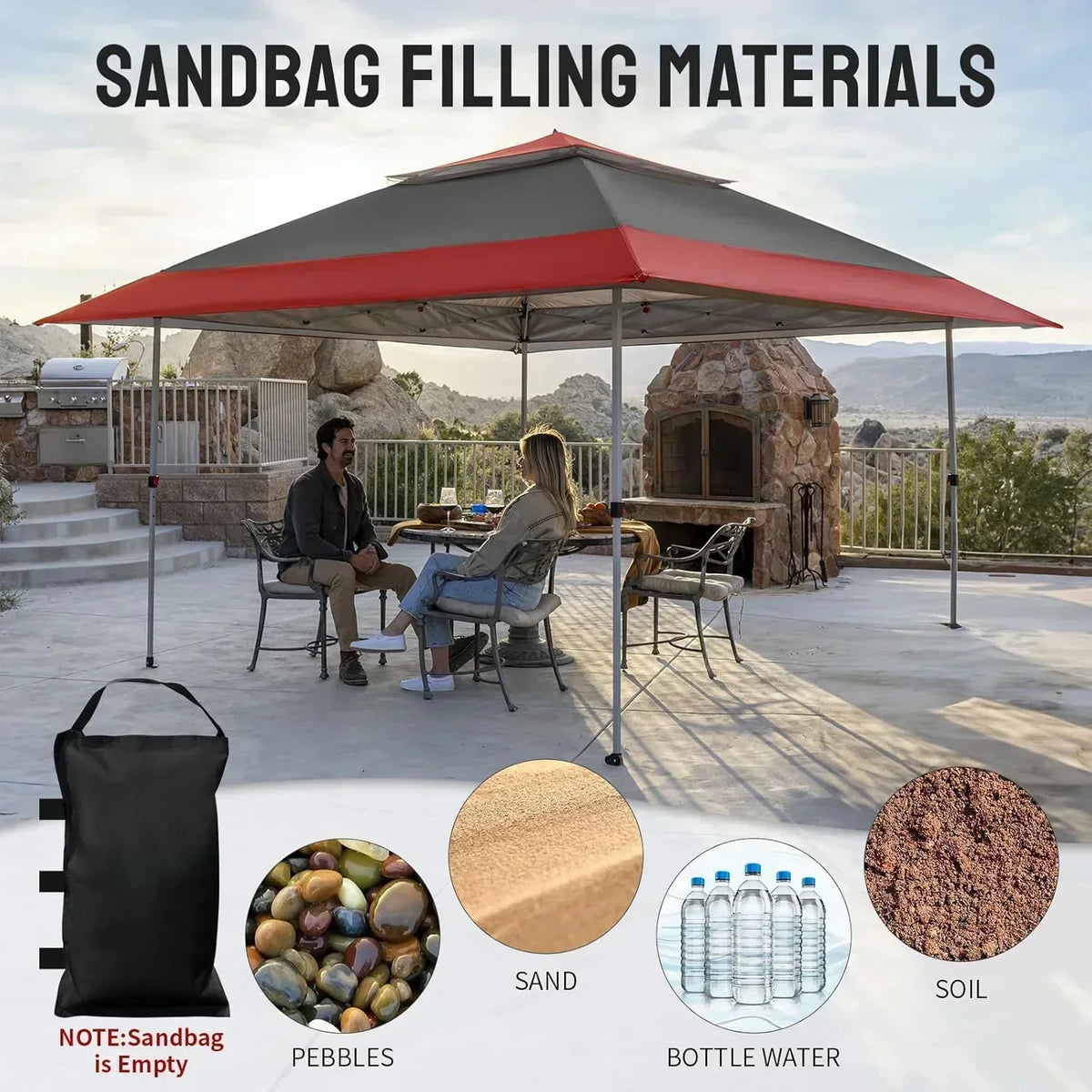 CROWN SHADES 13x13 Pop Up Gazebo Canopy Tent Gazebos on Clearance Outdoor Gazebo