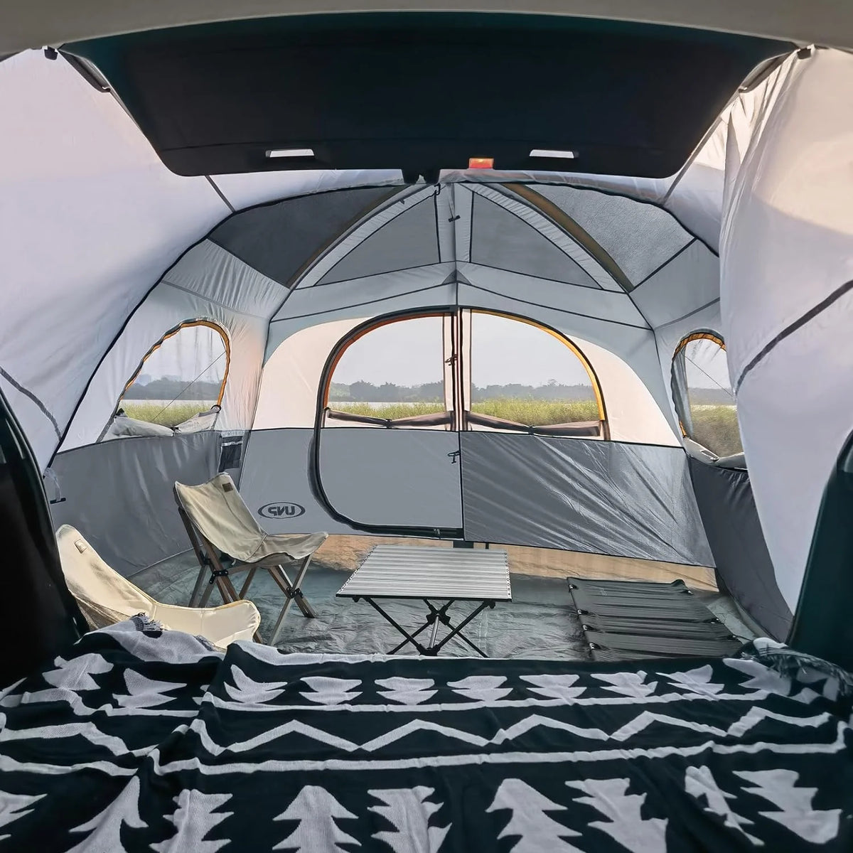 SUV Tent for Camping, 6-Person SUV Tailgate Tent - Easy Set Up with Rainfly, 10'x9'x78in(H)