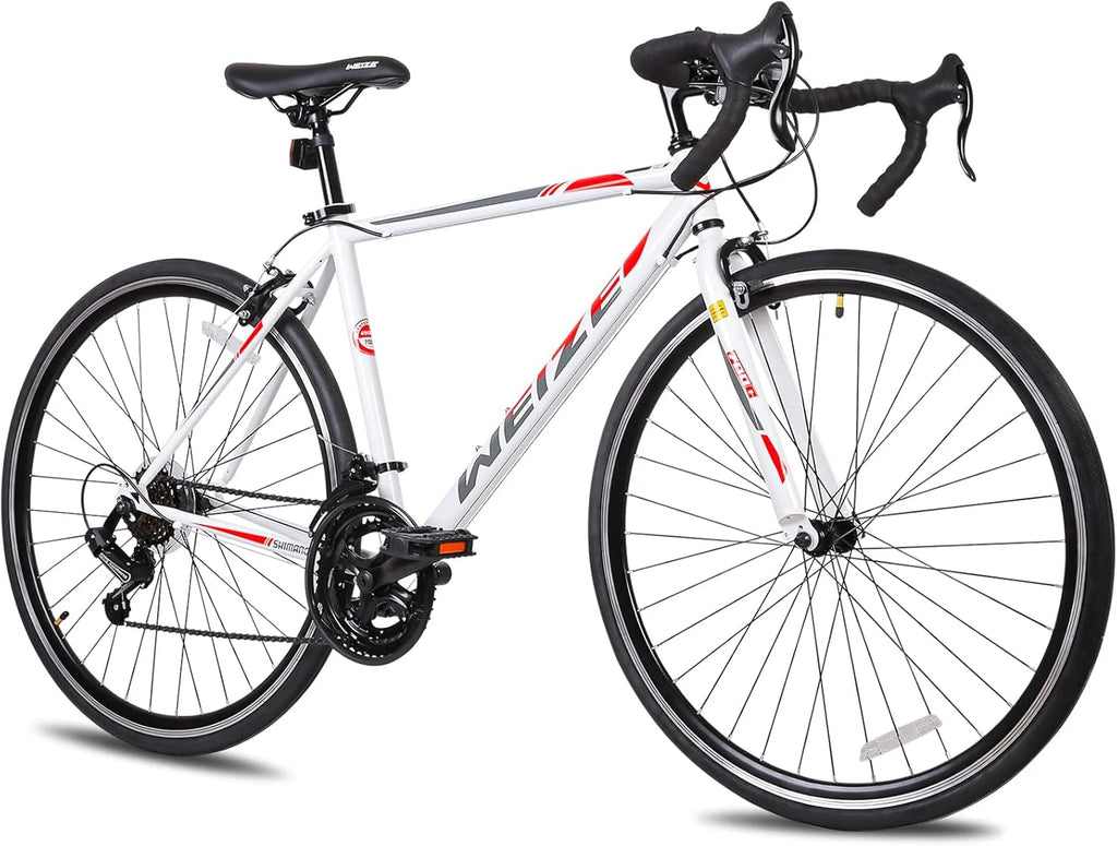WEIZE Road Bike, 700C Wheel City Commuter Bicycle, 14 Speed Drop Bar, Racing Adult Bike with Caliper Brakes