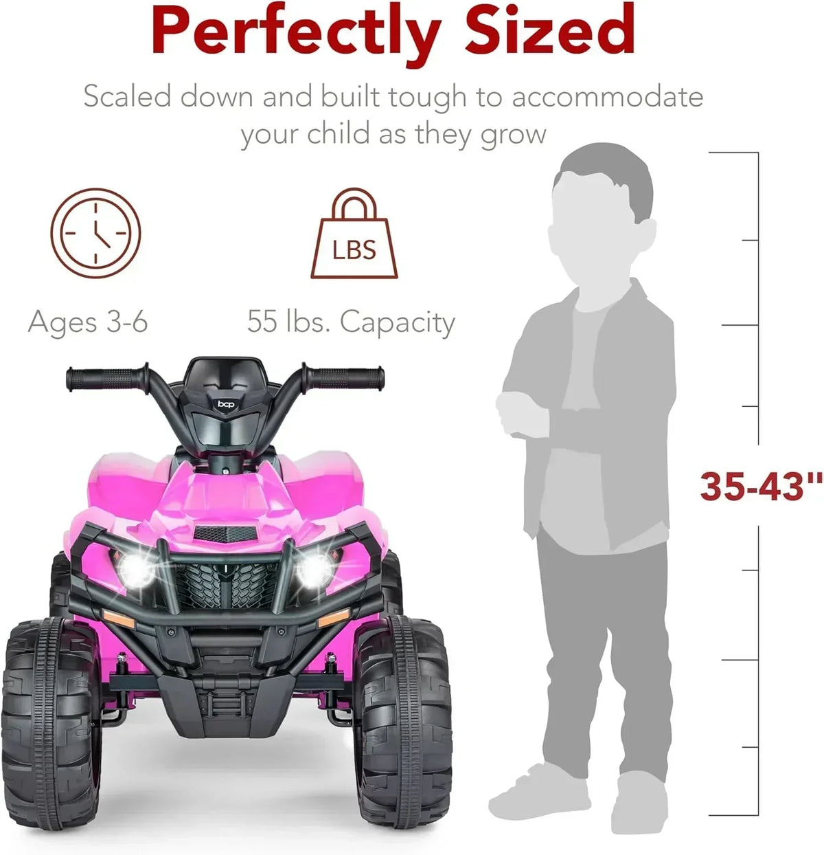 Best Choice Products 12V Kids Ride-On Electric ATV 4-Wheeler Quad Car Toy Bluetooth Audio