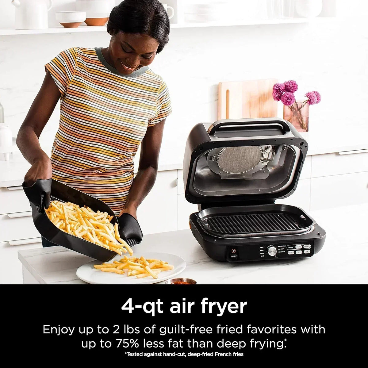 Ninja Foodi Smart XL 6-in-1 Indoor Grill with Air Fry Bake Roast Broil and Dehydrate