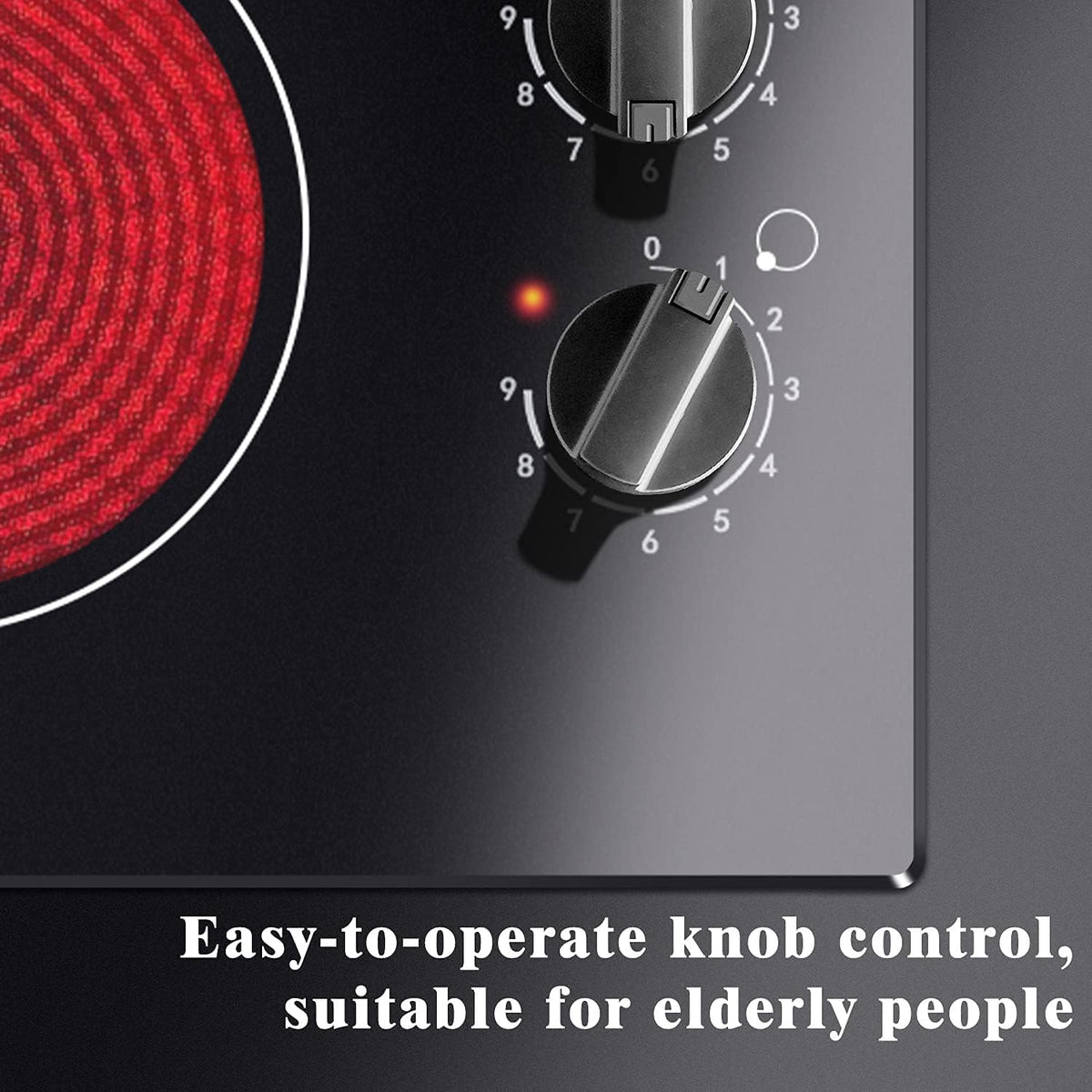 Karinear 30 Inch Electric Cooktop 4 Burners Built-in Ceramic Cooktop Radiant Electric Stove Top