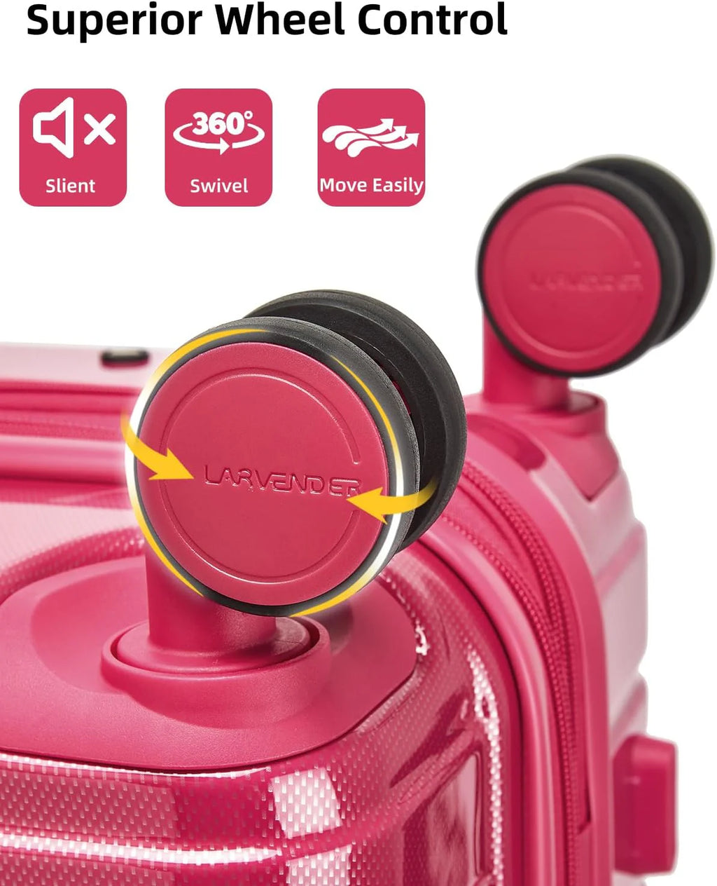 6-piece luggage set, expandable hardshell suitcase set with spinner wheels, lightweight rolling luggage set