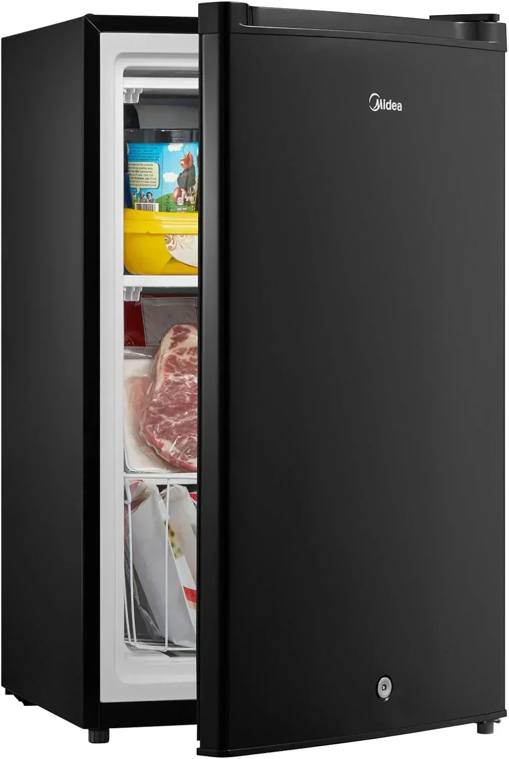 Upright Freezer Large Black 3.0 Cubic Feet